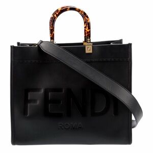 Fendi Sunshine Shopper Tote Large w/ Tortoiseshell Handles